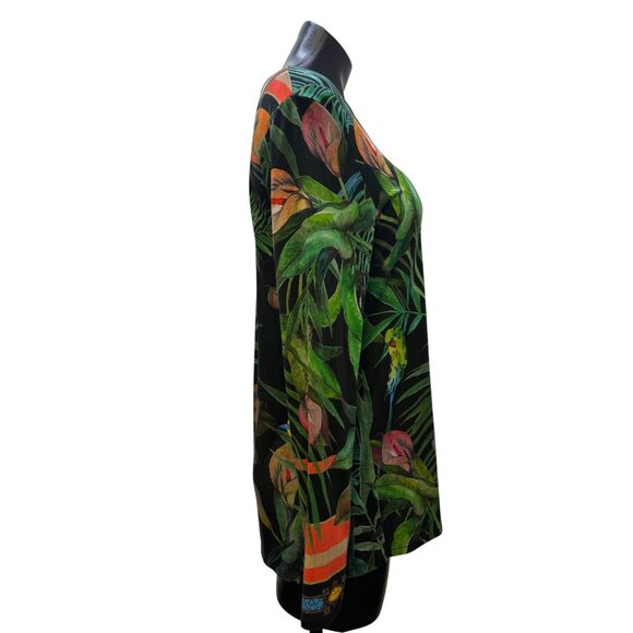 Johnny Was Tropical Print Long Sleeve Blouse S - Picture 3 of 7